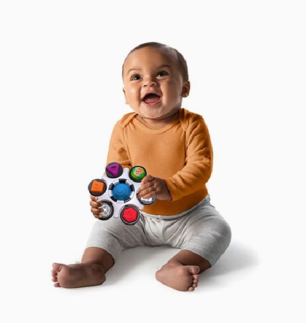 best gifts 6 month old baby Baby Einstein Curiosity Clutch Sensory Toy