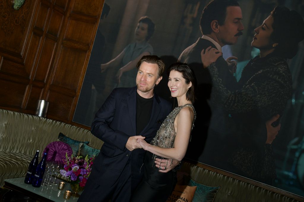 Ewan McGregor and Mary Elizabeth Winstead at the party for the premiere of "A Gentleman In Moscow" held at The Plaza on March 12, 2024 in New York City.