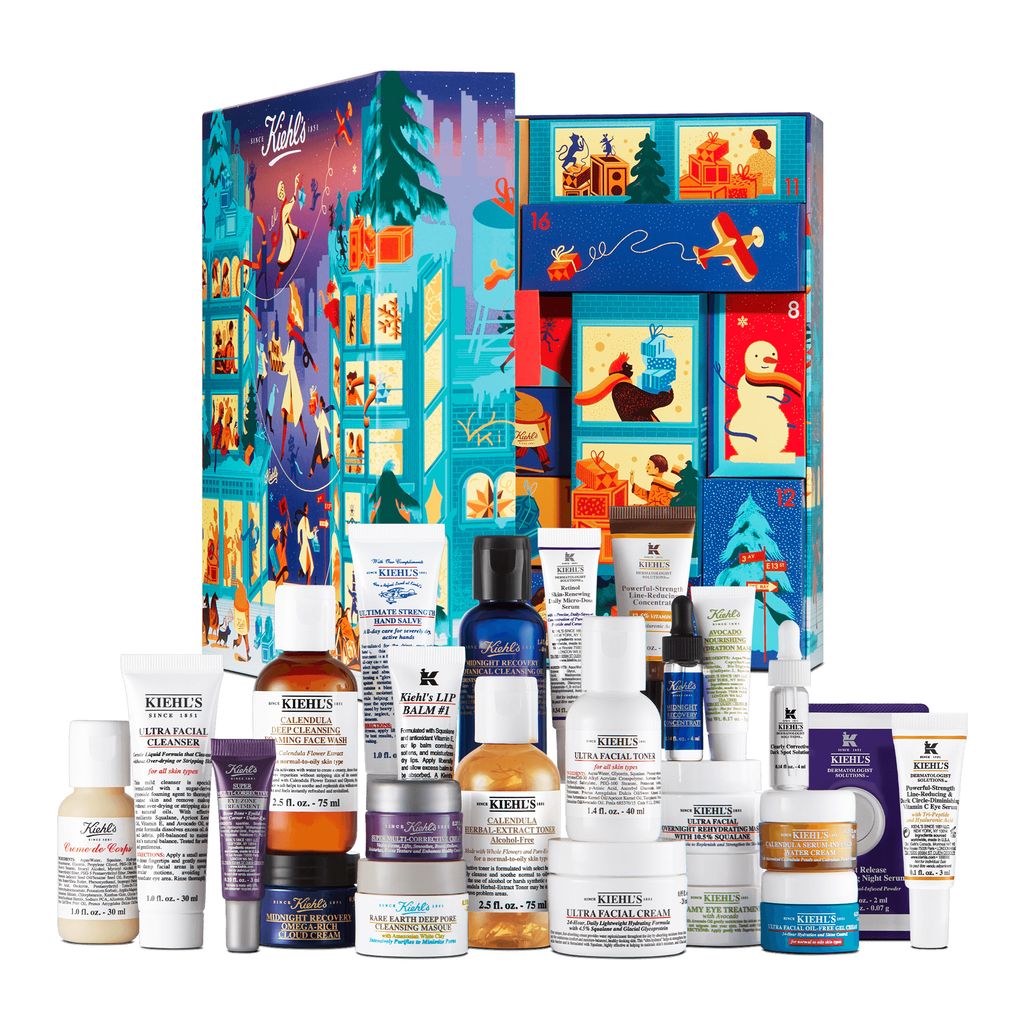 Kiehl's advent calendar 2023 products display 