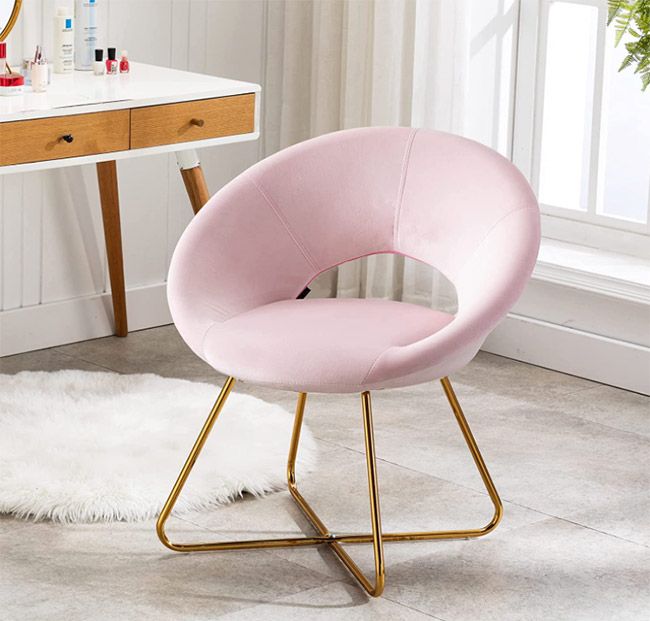pink dressing table chair