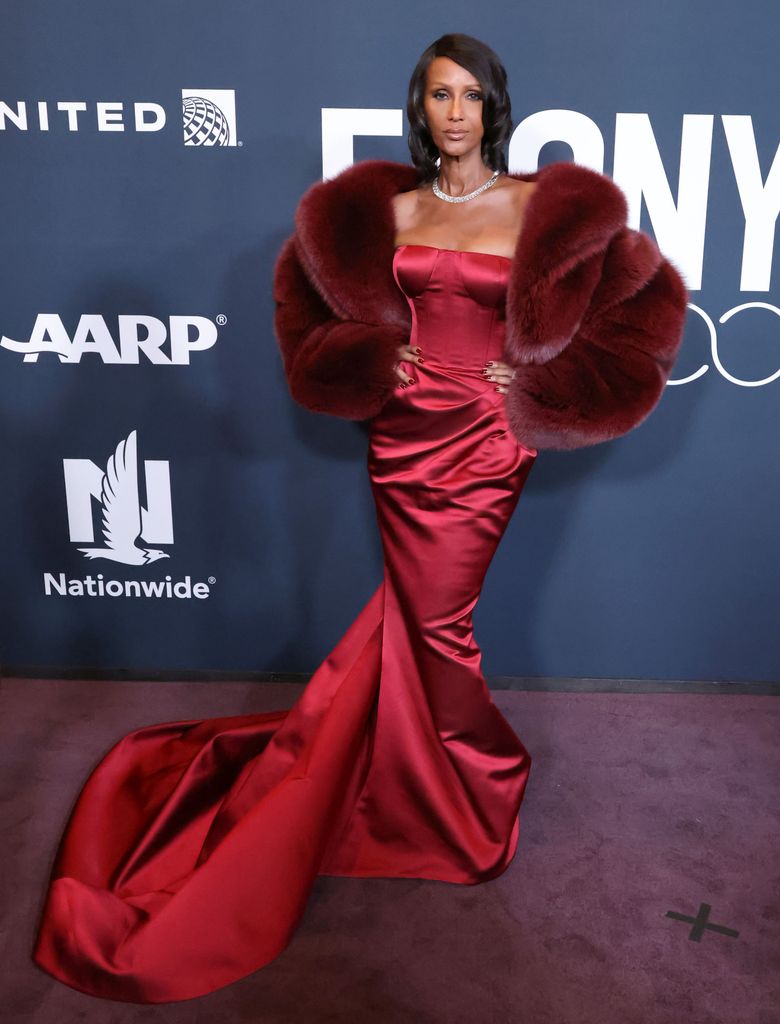 iman red gown