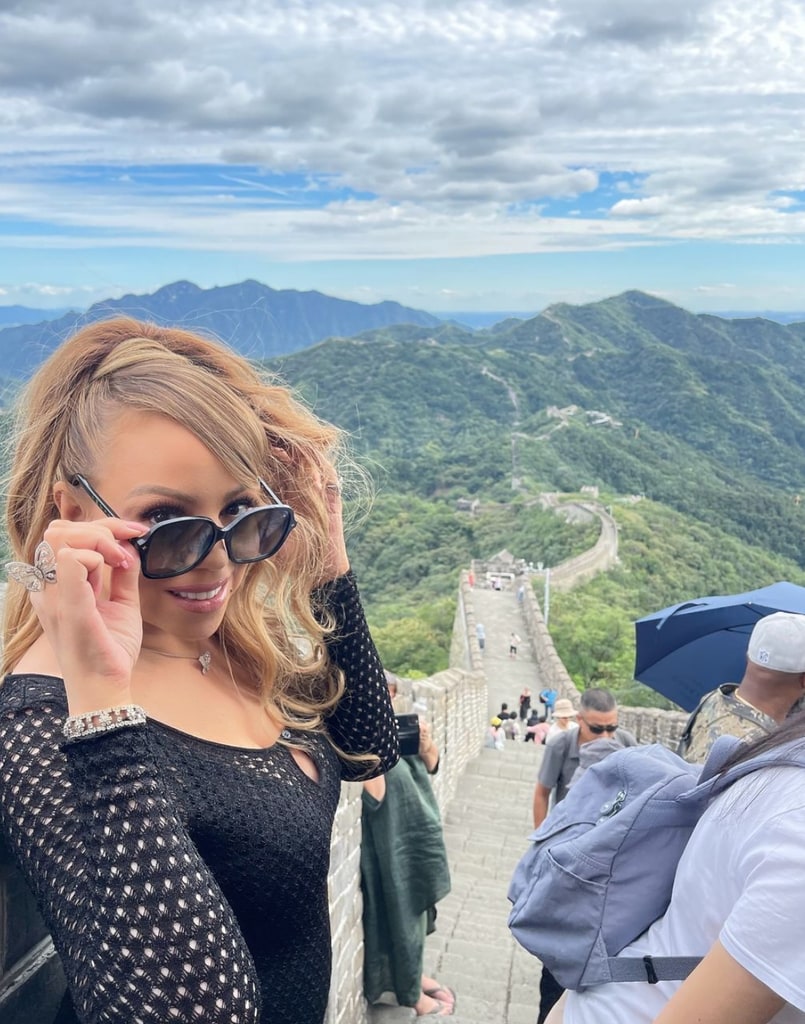 Photo shared by Mariah Carey on Instagram September 14, 2024 from a visit to the Great Wall of China in Beijing with her twins