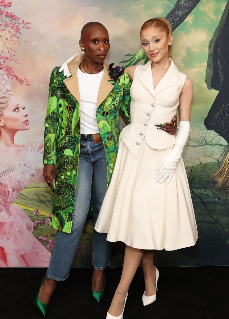 Cynthia Erivo, and Ariana Grande attend an Special Cast and Filmmakers Screening Of WICKED at DGA Theater on October 28, 2024 in New York City.