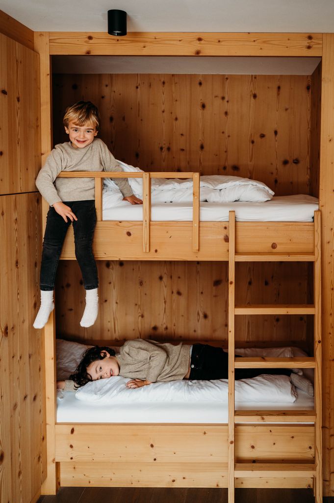 Two boys in a bunk bed