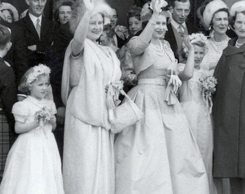 Bridesmaid Princess Anne, 10, is regal in ruffles in resurfaced wedding ...