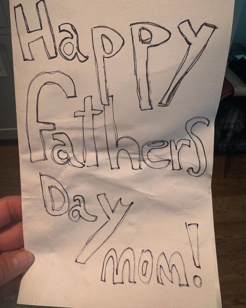Kristen Bell shares a photo of her Mother's Day card from one of her daughters with Dax Shepard on Instagram