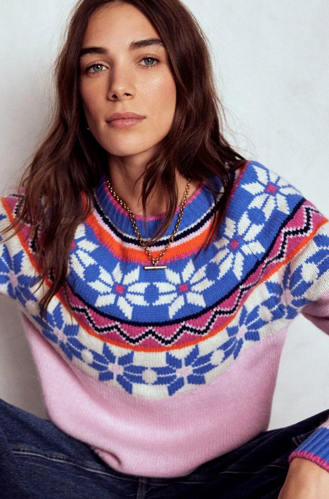 Boden Festive Eleanor Fair Isle Jumper