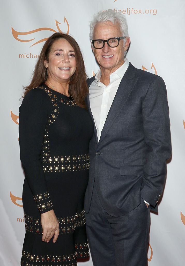 Actors Talia Balsam and John Slattery attend A Funny Thing Happened on the Way to Cure Parkinson's 2018 at the Hilton New York on November 10, 2018 in New York City.