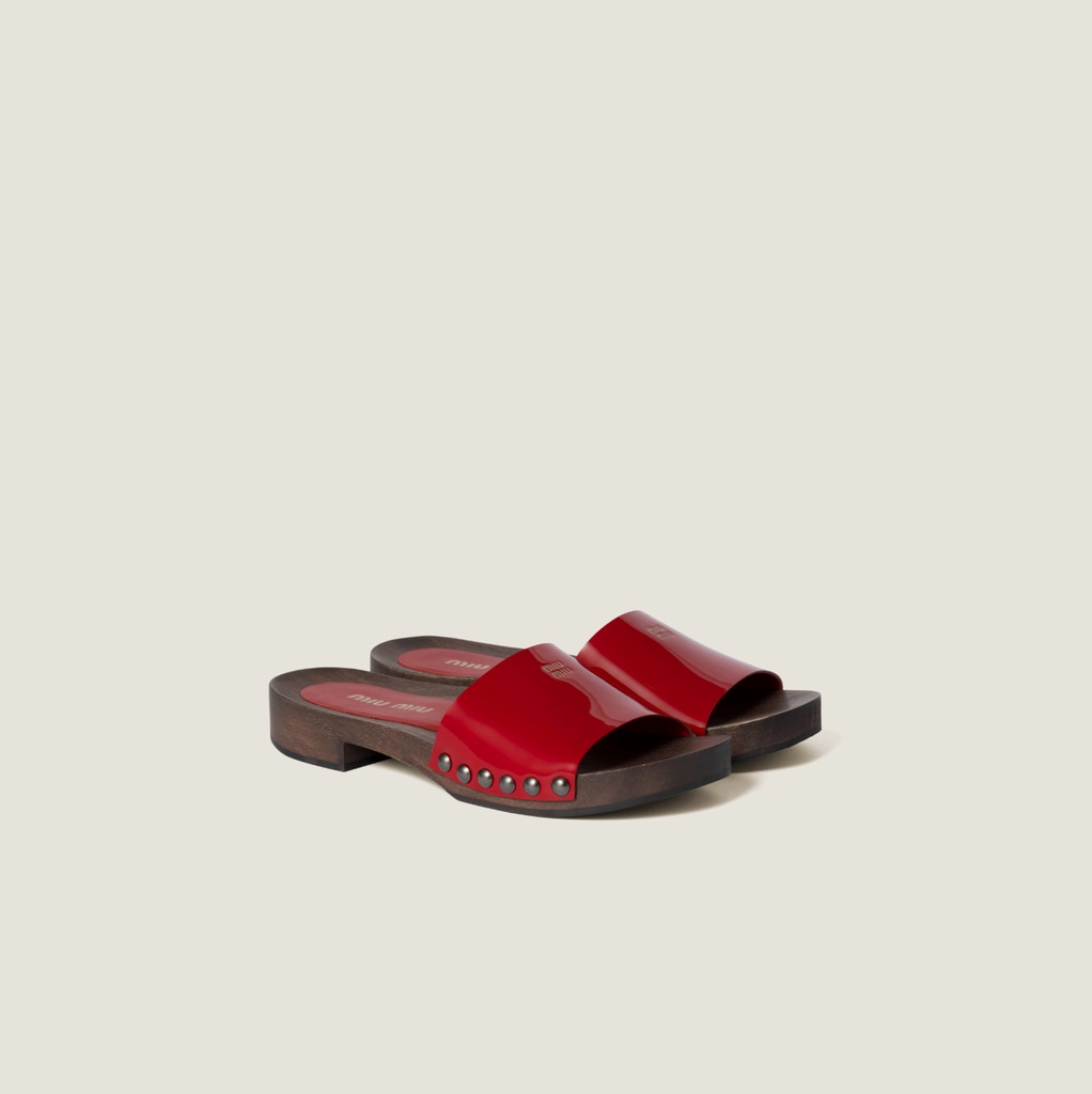 Patent leather clogs - Miu Miu