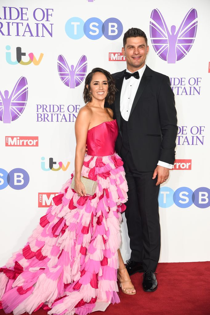 Janette Manrara and Aljaz Skorjanec arrive at the Pride Of Britain Awards 2023 at Grosvenor House on October 08, 2023 in London, England.
