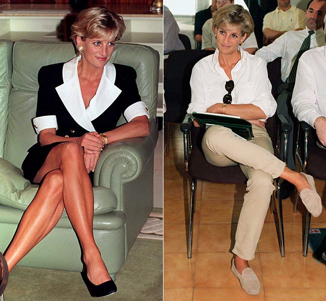 princess diana relaxed seated position