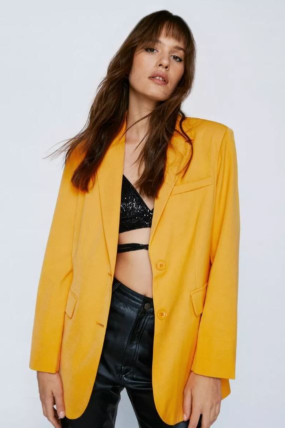 Oversized on sale yellow blazer