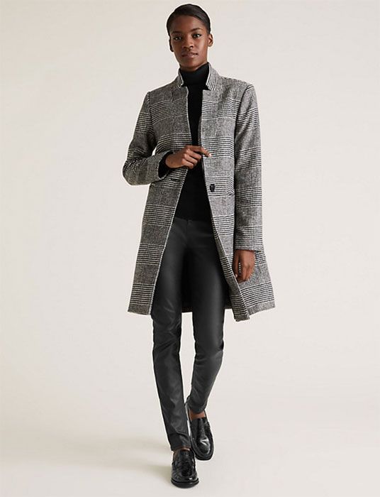 marks and spencer grey coat womens