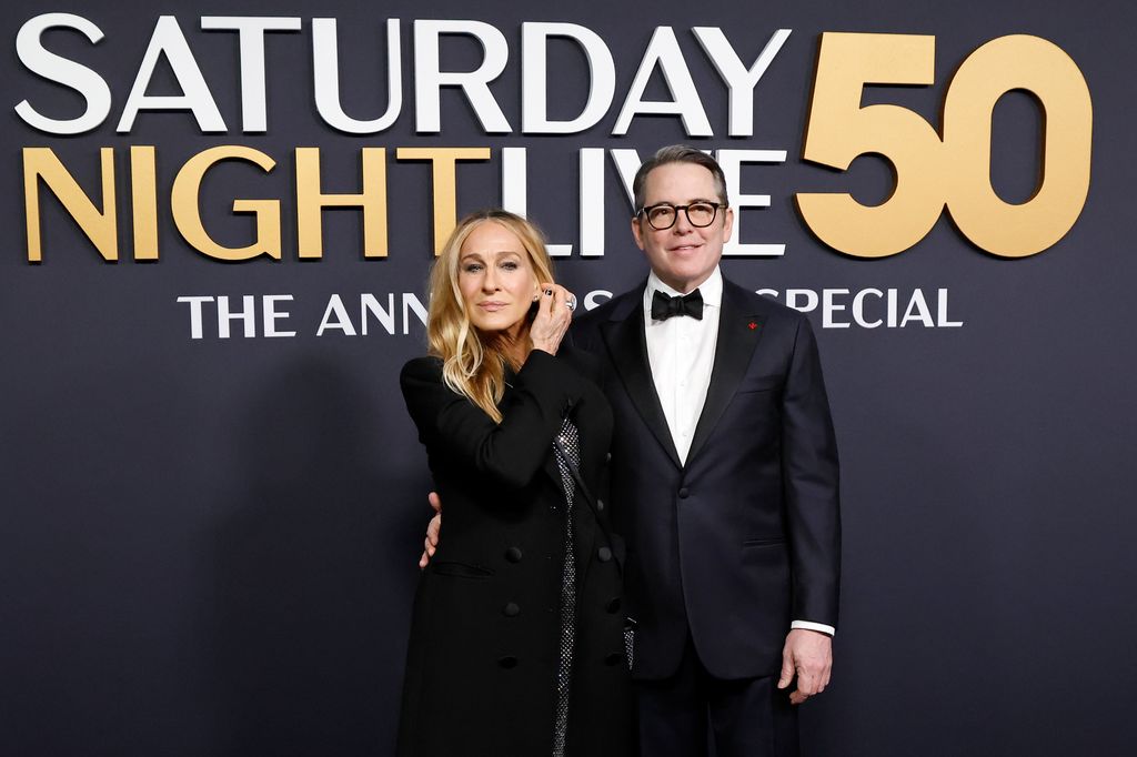 Sarah Jessica Parker and Matthew Broderick attend SNL50: The Anniversary Special on February 16, 2025 at 30 Rockefeller Center in New York City