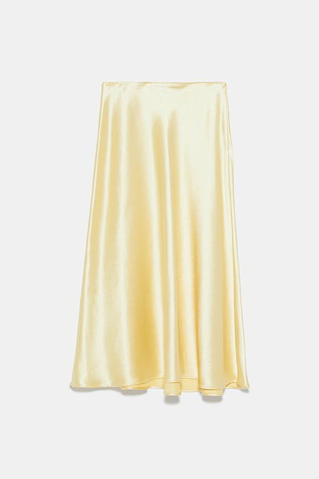 gold zara skirt