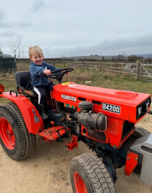 How cute is this? Kaleb's son taking after his father