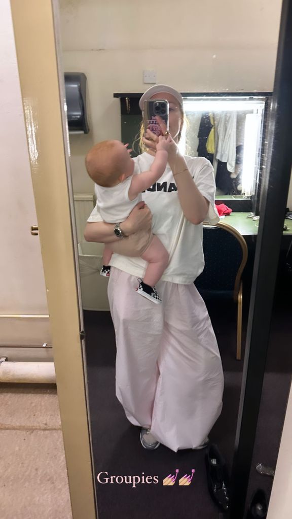 Stacey Dooley twinned with her baby daughter as they posed backstage