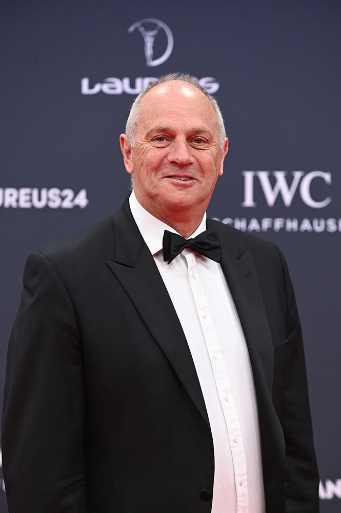 Sir Steve Redgrave wearing a tuxedo. 