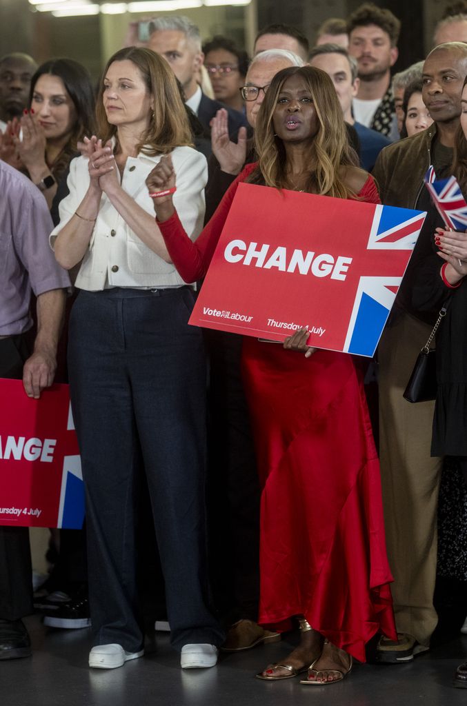 Sir Keir Starmer's wife Victoria at a watch party for the results of the 2024 General Election