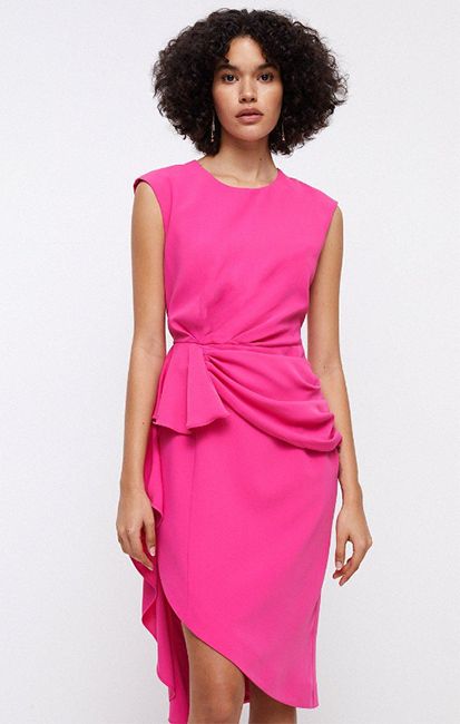 pink drape midi dress coast 