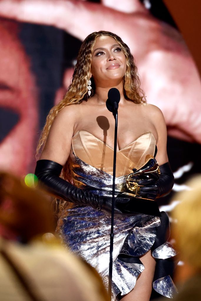 Beyonce accepts Best Dance/Electronic Music Album for Renaissance onstage during the 65th GRAMMY Awards at Crypto.com Arena on February 05, 2023 in Los Angeles, California