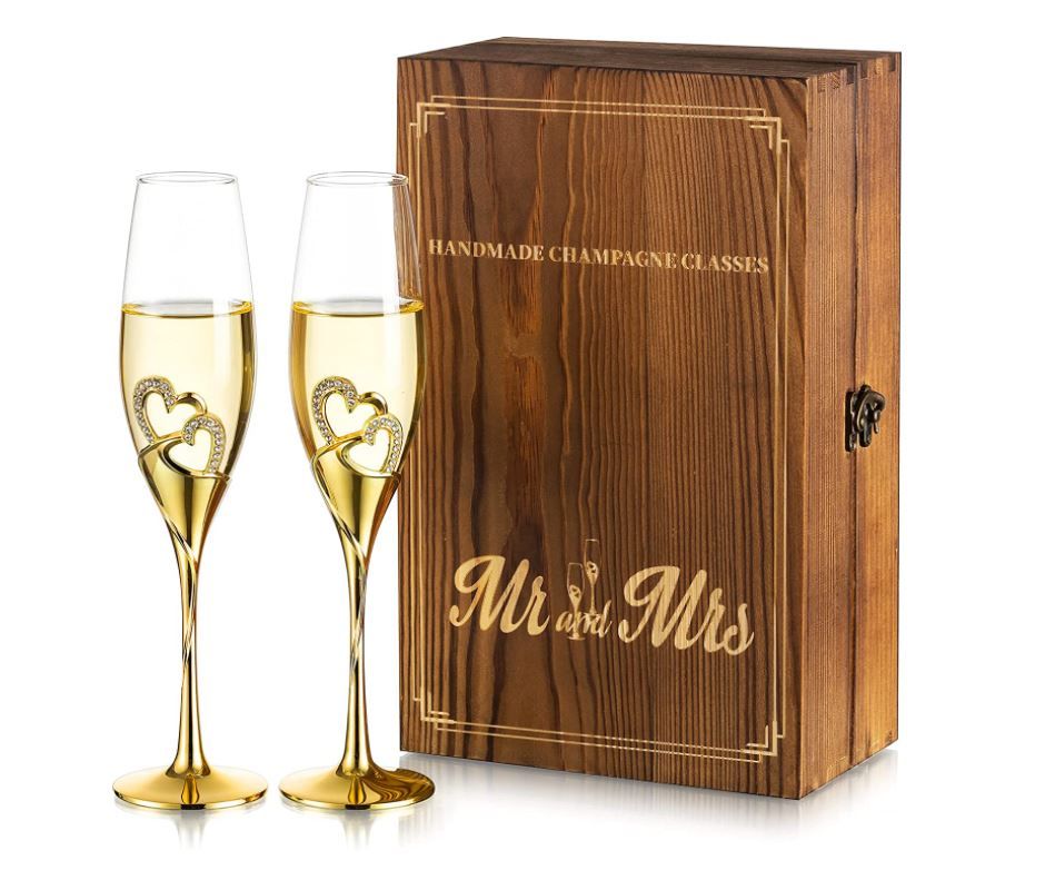 mr and mrs champagne flutes 