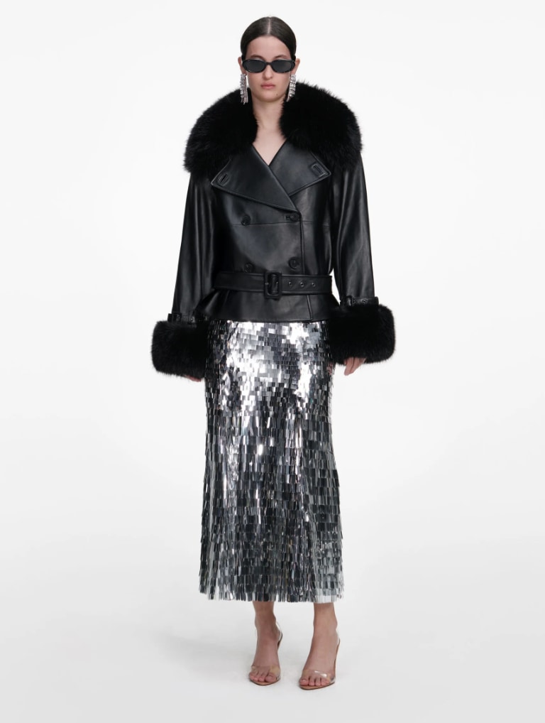 Black Belted Leather Jacket