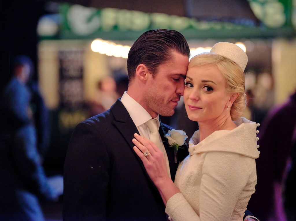 Matthew and Trixie on their wedding day in Call The Midwife