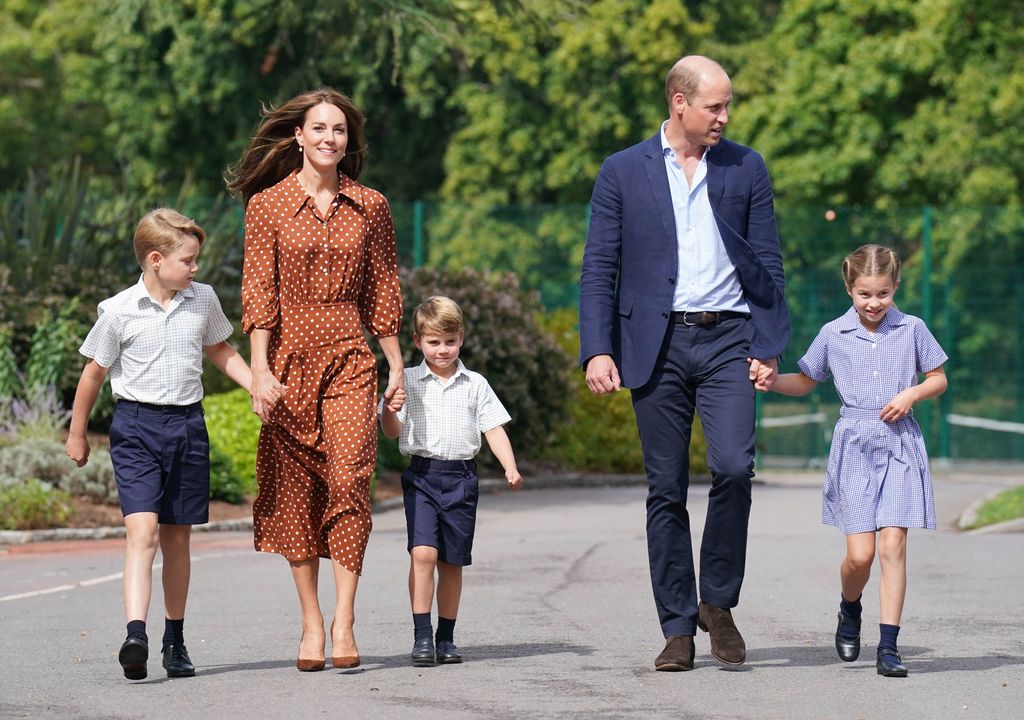 George, Charlotte and Louis' first day at Lambrook school