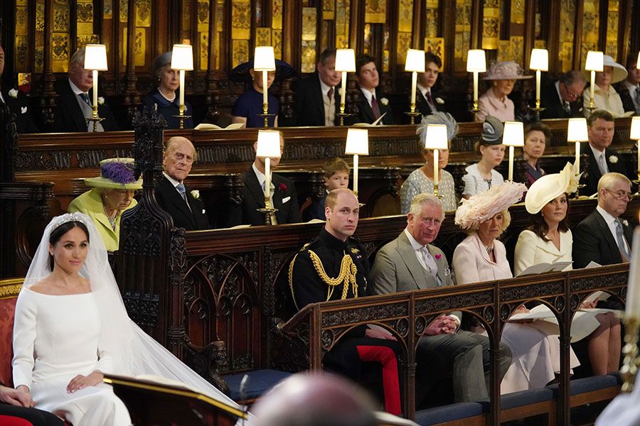 Royals sit in chapel