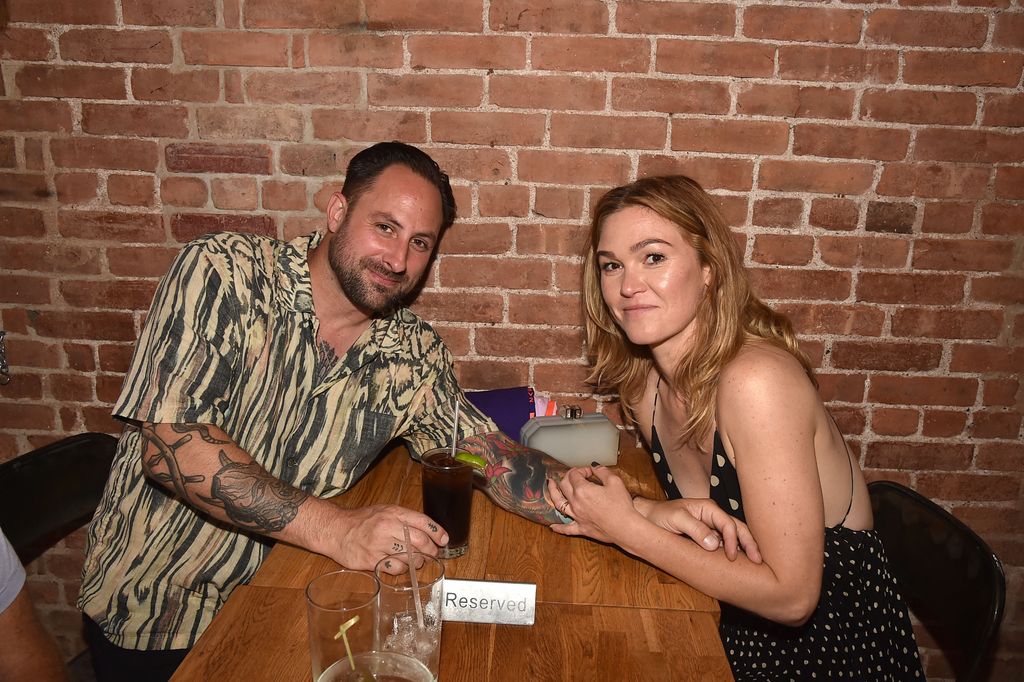 Preston Cook and Julia Stiles attend Tribeca Festival Premiere of "The God Committee" After Party on June 20, 2021 at Gelso and Grand in New York