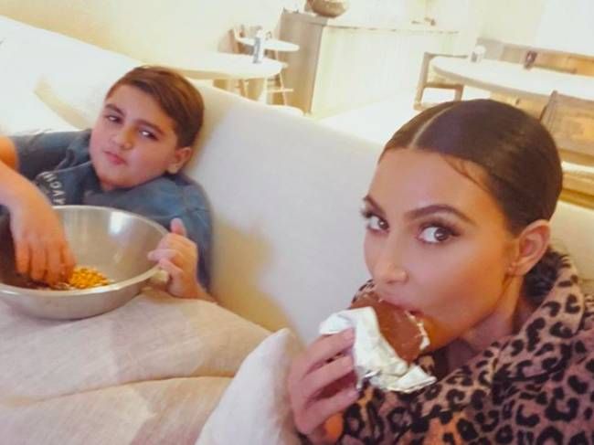 kim kardashian and mason unhealthy snacks