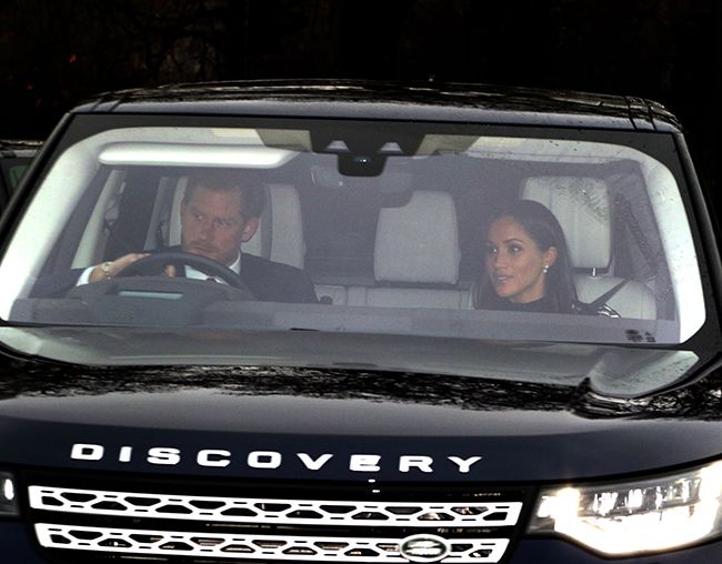 prince harry driving meghan markle christmas lunch