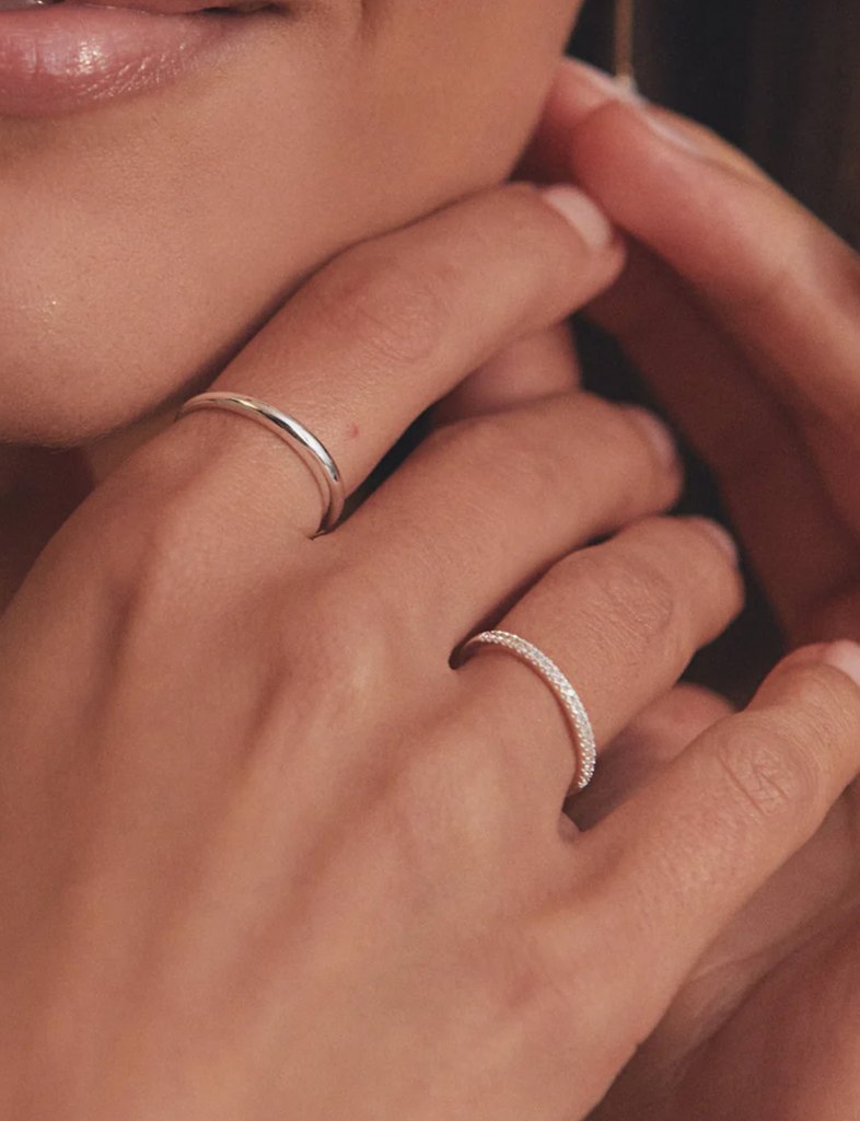 Silver Diamond Style Eternity Ring