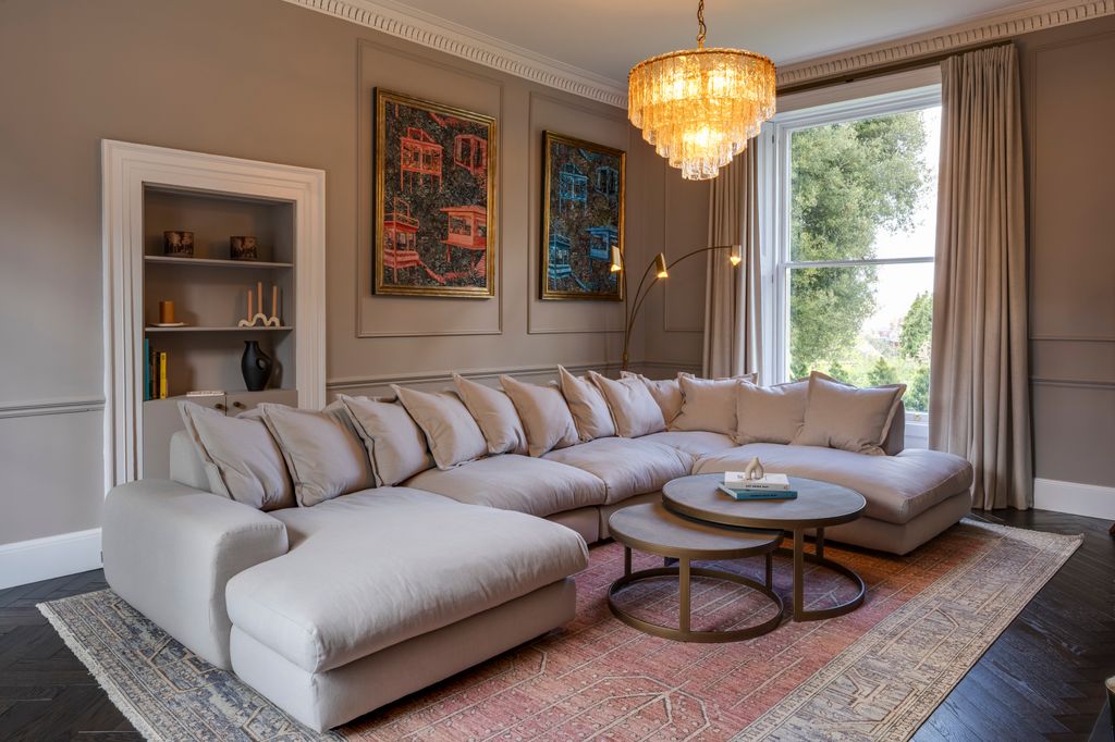 One of the imposing yet cosy sitting rooms