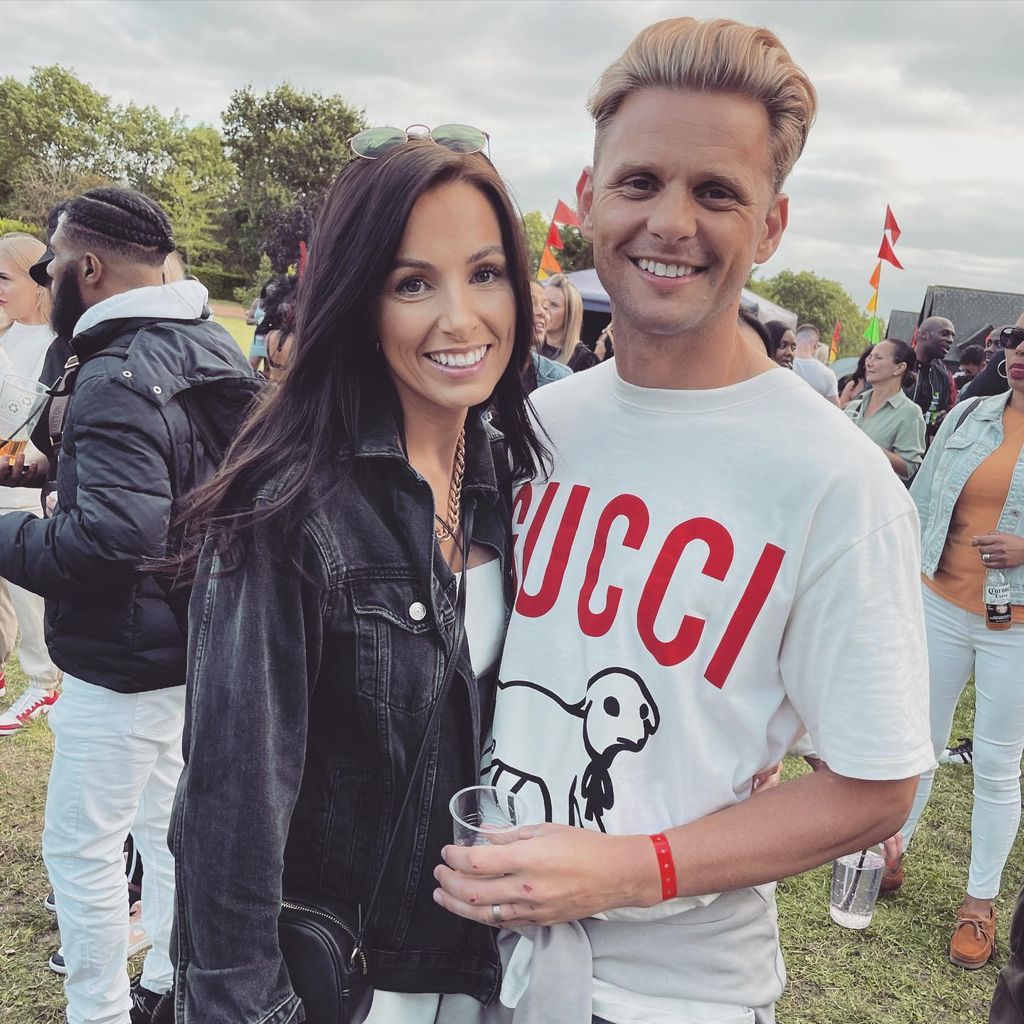 Jeff and Kate brazier smile at festival