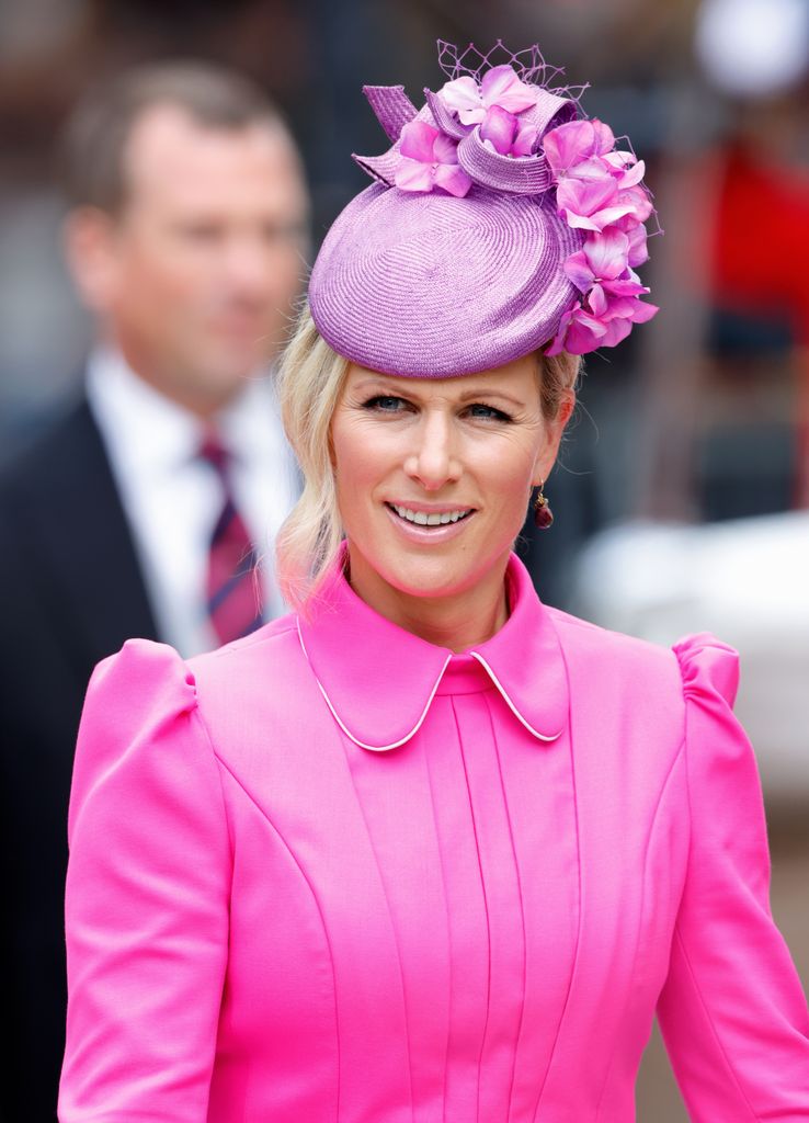 Zara Tindall attends a National Service of Thanksgiving to celebrate the Platinum Jubilee of Queen Elizabeth II