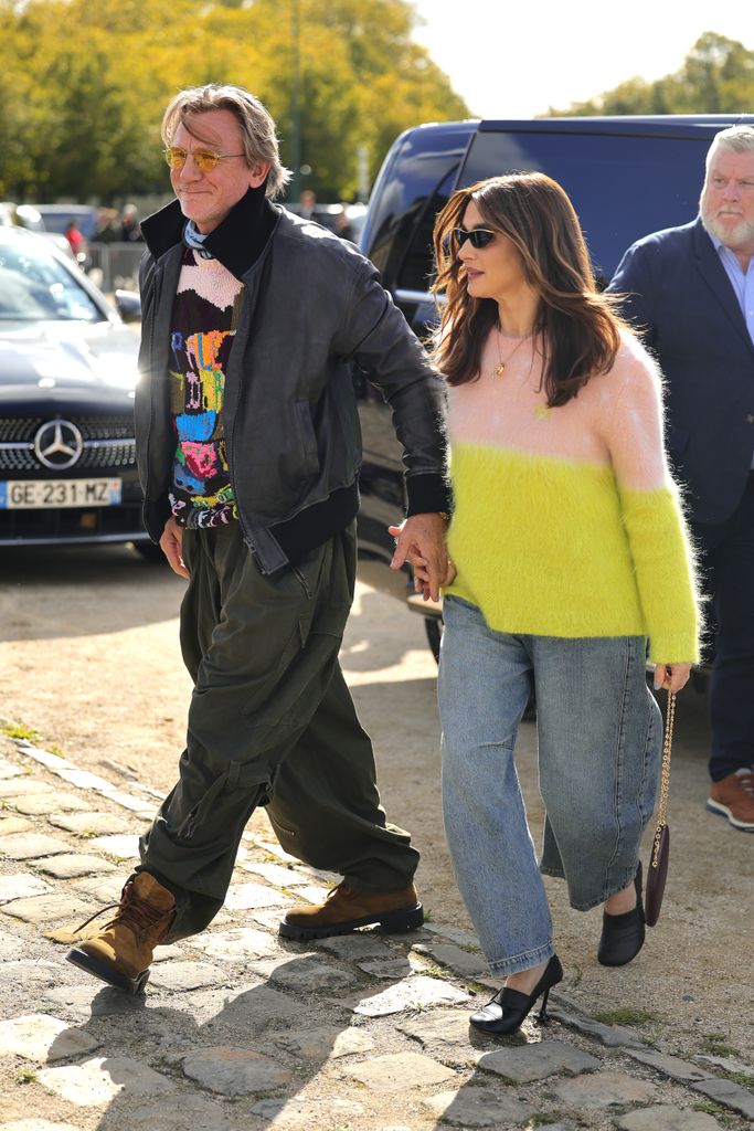 Daniel Craig and Rachel Weisz attend the Loewe show at Paris Fashion Week 