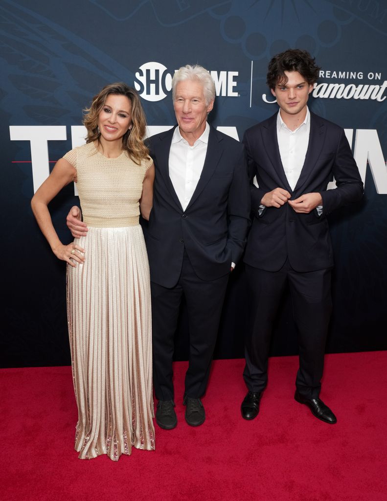 Alejandra Gere, Richard Gere, Homer James Jigme  on the red carpet