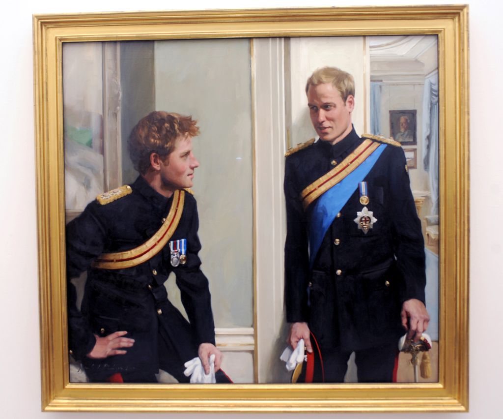 Portrait Of Prince William And Prince Harry by Nicky Phillips