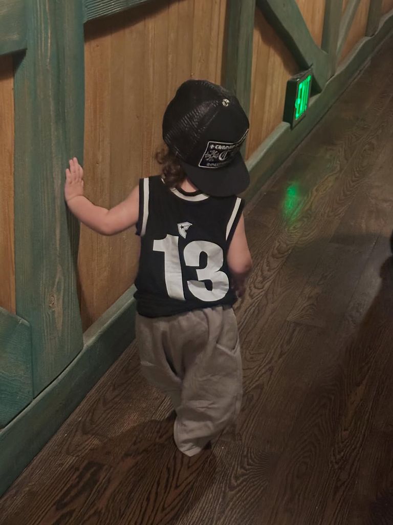 Rocky 13 Barker photographed at the family home in a post shared by Travis Barker on Instagram