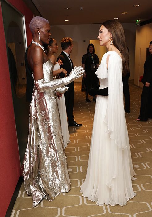 Kate Middleton talking with BAFTA nominee Sheila Atim