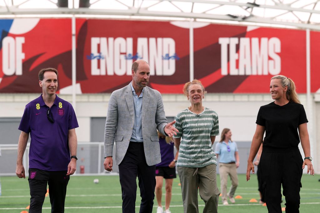 Prince William visiting the Lionesses at St George's Park