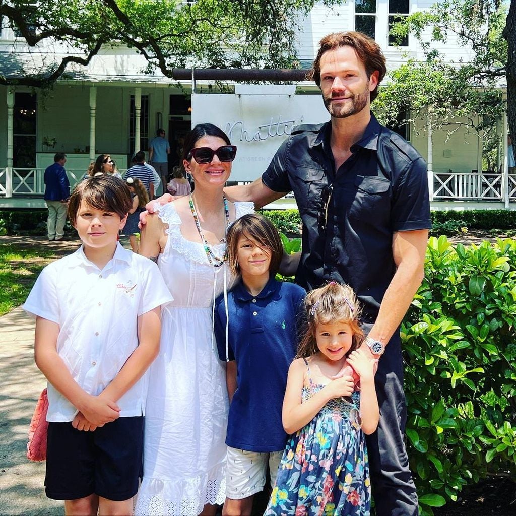 Jared Padalecki, his wife Genevieve and their three children 