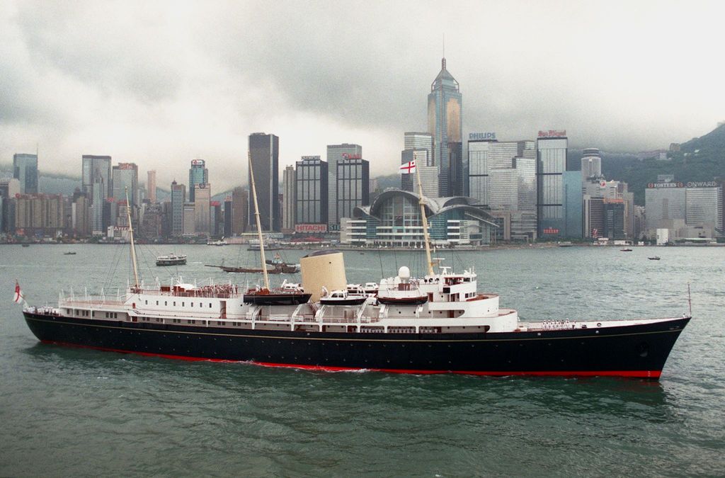 The royal yacht Britannia in Hong Kong 