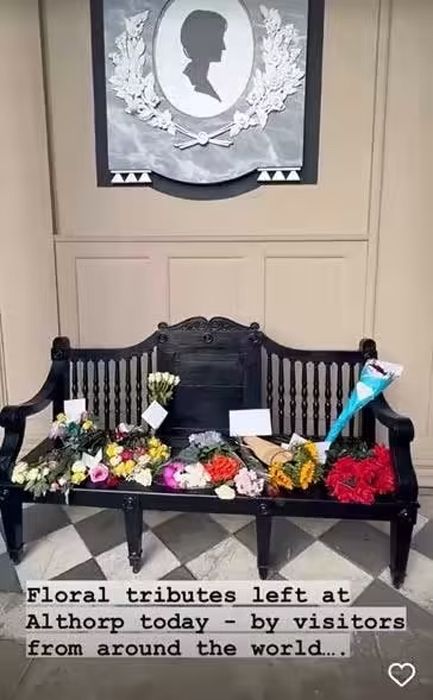 diana tributes on bench