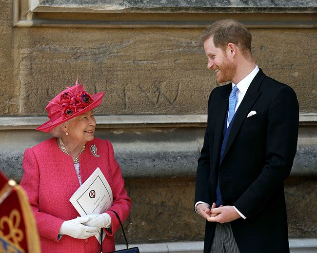 queen prince harry smiling