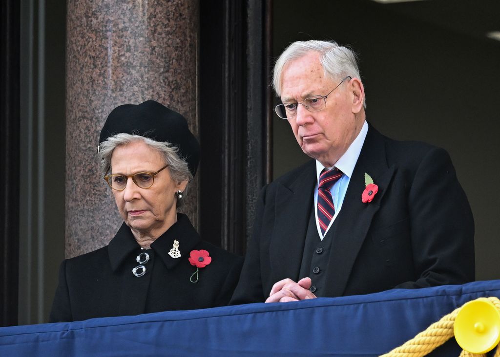 Birgitte, Duchess of Gloucester and Prince Richard, Duke of Gloucester attend the 2025 National Service Of Remembrance at The Cenotaph 