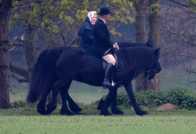 the queen with her horse