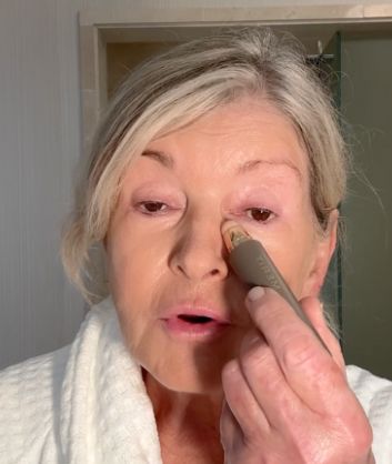 Martha Stewart applying Merit products